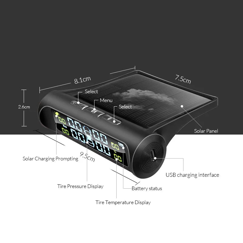 Solar Wireless Tyre Pressure Monitoring System