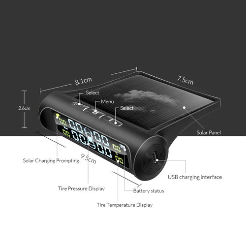 Solar Wireless Tyre Pressure Monitoring System
