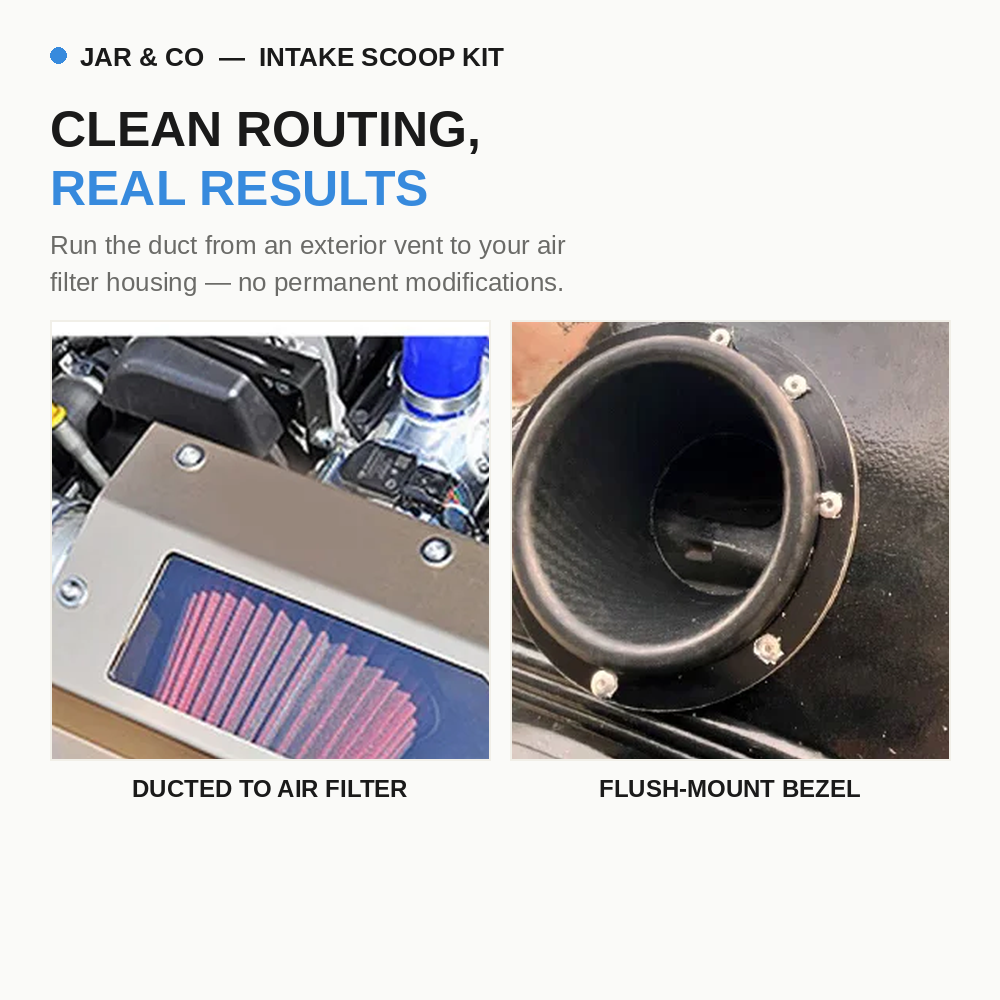 Universal Cold Air Intake Kit with Heat Shield Filter | JAR & Co